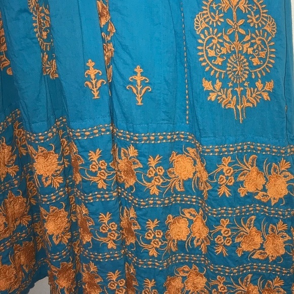 Roller Rabbit Woman’s Woman’s Size Small Dress Maxi Caftan Kaftan Embroidered - Picture 5 of 7